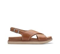 Clarks Women's Arwell Sling Sandal, Marron clair/cuir, 39 EU