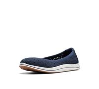 Clarks Women's Breeze Roam Ballet Flat, Navy, 9.5 Wide
