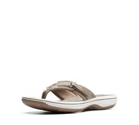 Clarks Women's Breeze Sea Flip Flop, Taupe, 10 B(M) US