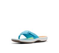 Clarks Women's Breeze Sea Flip-Flop, Turquoise Ombre, 39.5 EU