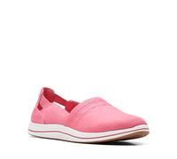 Clarks Women's Breeze Step Loafer, Bright Coral Canvas, 6.5
