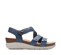 Clarks Women's Calenne Clara Sandal, Blue Combi, 35.5 EU