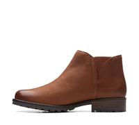 Clarks Women's Clarkwell Demi Chukka Boot, Marron foncé Lea., 35.5 EU