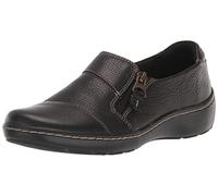 Clarks Women's Cora Harbor Loafer, AD Template Size, Cuir Noir, 7.5 UK Wide