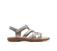 Clarks Femme Elizabelle Sky Sandale, Étain métallique, 35.5 EU