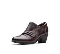 Clarks Women's Emily2 Braley Ankle Boot, Dark Brown, 10