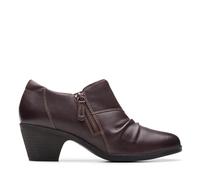 Clarks Women's Emily2 Braley Ankle Boot, Dark Brown, 6
