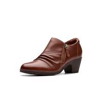 Clarks Women's Emily2 Braley Ankle Boot, Tan Leather, 10 Wide