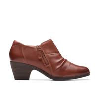 Clarks Women's Emily2 Braley Ankle Boot, Tan Leather, 8.5 Wide
