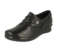 Clarks Women's Hope Roxanne Loafer, Black Leather, 39 EU