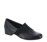 Clarks Women's Juliet Gem Loafer, Black Leather, 9.5 Wide