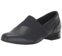 Clarks Women's Juliet Gem Loafer, Navy Leather, 10 Wide