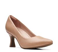 Clarks Women's Kataleyna Gem Pump, Warm Beige Leather, 7.5 UK Wide