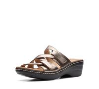 Clarks Women's Merliah Karli Sandal, Metallic Leather, 12 Narrow