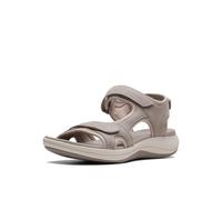 Clarks Femme Mira Bay Sandale Plate, Stone Textile, 36 EU Large