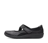 Clarks Women's Sillian Bella Mary Jane Flat, Noir, 9 UK Wide