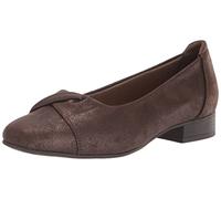 Clarks Women's Tilmont Dalia Ballet Flat, Bronze Metallic Textile, 9