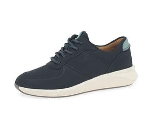 Clarks Women's Un Rio Sprint Sneaker, Nubuck Bleu Marine, 35.5 EU