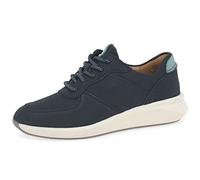 Clarks Women's Un Rio Sprint Sneaker, Nubuck Bleu Marine, 41 EU