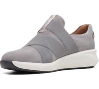 Clarks Women's Un Rio Strap Light Grey Suede Combo 6 M
