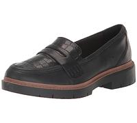 Clarks Women's Westlynn Ayla Penny Loafer, Cuir Noir, 43 EU