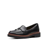 Clarks Women's Westlynn Bella Loafer, Black Leather, 8.5 Wide