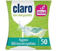 CLARO Hygiene - 50 Pastilles Lave-Vaisselle - Tablettes Écologiques Sans Phosphates et Biodégradable En Format Économique