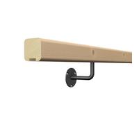 Claro - Kit main courante murale en bois + supports de fixation
