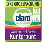 claro Kunterbunt 2,2 kg de lessive en poudre - Grand format XXL pour 75 lavages - Lessive en poudre pour le linge de couleur en machine à laver