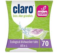 Claro Multi Pastilles Lave Vaisselle - 70 Tablettes Tout en Un - Ecologique - Hydrosoluble Hydrofilm - sans Phosphate