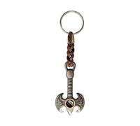Claro Schmuck Porte-clés en métal - Épaisseur : 2 mm - Cordon en cuir synthétique - Longueur totale : environ 9 à 11 cm, Hache de guerre, taille unique