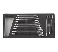 CLAS Equipements Insert 12 clés Mixtes à cliquet réversible Angle 15° 8-19mm CRV - OS 4020