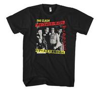 Clash - the - T-Shirt # S Unisex Black # Kanji [Import]