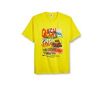 Clash - the - T-Shirt # XXL Unisex Yellow # Singles Collage Text [Import]