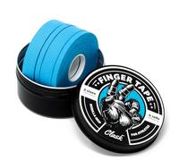 Clask Kit Finger Tape résistant de 4 rouleaux (54 m) et 2 largeurs | Sparadrap de sport pour doigts 100 % coton respirant et facile à couper | Idéal pour l'escalade, le crossfit et le handball (bleu)