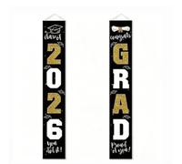 Class Of 2026 Commemorative Banner In Polyester Fabric For Graduation Party Supplies And Ceremony Decoration Applications(J)