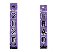 Class Of 2026 Commemorative Banner In Polyester Fabric For Graduation Party Supplies And Ceremony Decoration Applications(D)