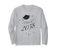 Class of 2038 - Minimal Dark Graduation Graphic Design Manche Longue