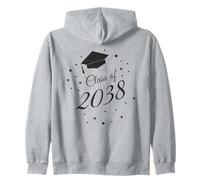 Class of 2038 - Minimal Dark Graduation Graphic Design Sweat à Capuche