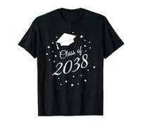 Class of 2038 - Minimal Dark Graduation Graphic Design T-Shirt