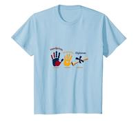 Class of 2040 Grow with Me : Empreintes de Mains aux diplômes T-Shirt, Enfant, Bleu Céleste, 2 Ans