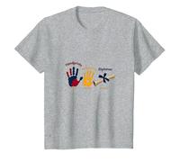 Class of 2040 Grow with Me : Empreintes de Mains aux diplômes T-Shirt, Enfant, Gris Chiné, 12 Ans