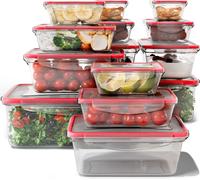 classbach® Boîtes de conservation avec couvercle | Set de 14 pièces | 100% étanche | Meal Prep Boxes | Convient pour micro-ondes lave-vaisselle congélateur | C-FHD 4009 K