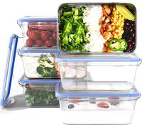 classbach Boîtes de conservation avec couvercle | Set de 6 pièces | 100% étanche | Meal Prep Boxes | Convient pour micro-ondes lave-vaisselle congélateur | C-FHD 4023 K