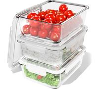 classbach Boîtes de conservation en verre avec couvercle | Lot de 3 | pour micro-ondes lave-vaisselle congélateur four | Meal Prep Boxes verre | C-FHD 4020 G