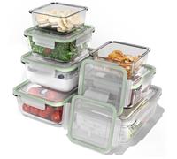 Lot de 7 Récipients Alimentaires en Verre avec Couvercles, Boîte à Lunch, Classbach, FHD4010G, , Transparent Transparent