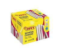 Jovi - Craies CLASSCOLOR - Boîte de 100, Blanche, Sans poussière, Effaçage facile, Sans gluten