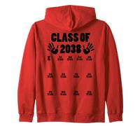 Classe 2038 Grow with Hand Print Kindergarten Grade School Sweat à Capuche