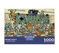 Classe des Émotions des Robots Puzzle en Bois Imperméable DIY Puzzles De 1000 Pièces pour Adultes Défi Et Casse-tête Jeux Éducatifs