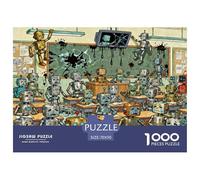 Classe des Émotions des Robots Puzzle en Bois Imperméable Puzzles De 1000 Pièces pour Adultes Cadeaux Amusant Jeux Éducatifs